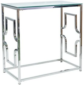 Măsuță consolă Vannessa (Sticlă + Cromat). Promo -6%. 1050948