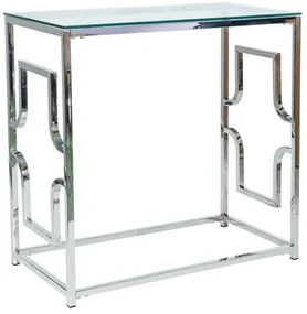 Măsuță consolă Vannessa (Sticlă + Cromat). Promo -6%. 1050948