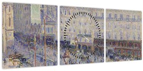 Tablou - Camille Pissarro, The Place du Havre, reproducere (cu ceas) (90x30 cm)