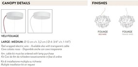 Lustra design unicat realizat manual Veli Frunze M, 55cm