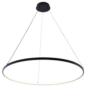 Lustra LED moderna design circular BRENO negru 80cm