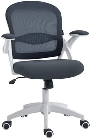 Vinsetto Scaun de Birou Ergonomic cu Spătar din Plasă și Scaun Căptușit, Înalțime Reglabilă, 65,5x61,5x88-97,5 cm, Gri | Aosom Romania