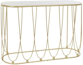 Consola din metal si marmura alba 115 cm x 78 cm