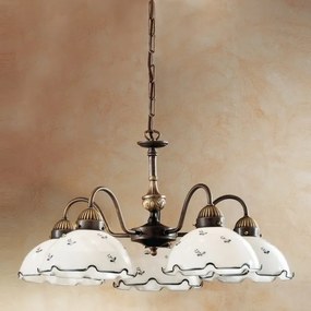 Lustră pe lanț NONNA 5xE27/75W/230V albastru Kolarz 731.85.17