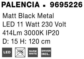 Lustra / Pendul LED modern design minimalist PALENCIA negru