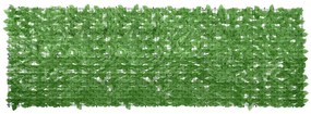 vidaXL Paravan de balcon, frunze verde închis, 300x100 cm