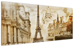 Tablou - Monumente din Paris (120x50 cm)