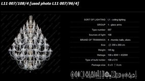 Lustra XXXL cristal Bohemia cu 108 brate, L11 007/108/4