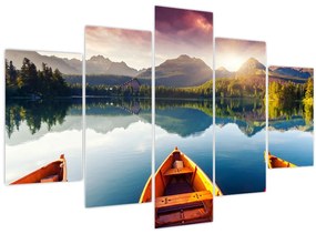 Tablou - Lac cu bărci (150x105 cm)