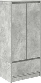 vidaXL Dulap cu sertar Beton Gri 55,5x34x119,5 cm Lemn prelucrat