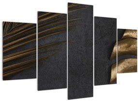 Tablou cu frunze aurii (150x105 cm)