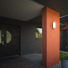 Brilo - Aplică de perete pentru exterior cu senzor de mișcare LED/12W/230V IP65 neagră