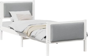 vidaXL Cadru de pat cu headboard Gri deschis 80 x 200 cm țesătură