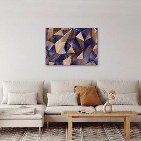 Tablou - 3D triunghiuri de lemn (70x50 cm)