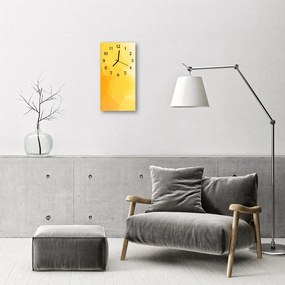 Ceas de perete din sticla vertical Art model galben