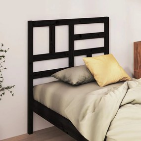 vidaXL Tăblie de pat, negru, 96x4x104 cm, lemn masiv de pin
