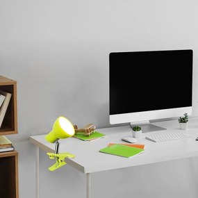 Veioza, lampa de birou cu clema design modern Noah verde