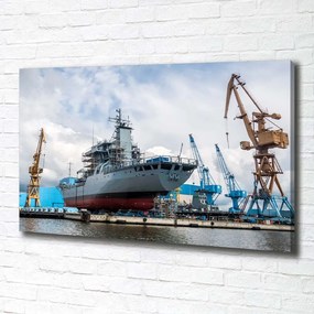 Pictură pe pânză Navă șantier naval