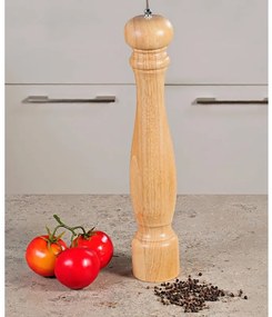 Rasnita pentru piper Kesper 13664, 40 cm, Reglare nivel de macinare, Lemn, Maro