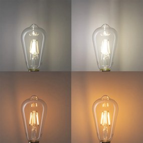 Set de 5 becuri LED inteligente E27 ST64 4.5W 470 lm 1800-4000K