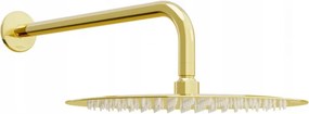 Mexen Slim pălărie de ploaie 30 cm cu braț de duș, aurie - 79230211-50