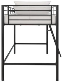 Pat pentru copii negru înalt 90x200 cm Jodie – Støraa