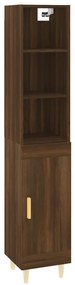 Dulap inalt, stejar maro, 34,5x34x180 cm, lemn prelucrat 1, Stejar brun, 1 wood door