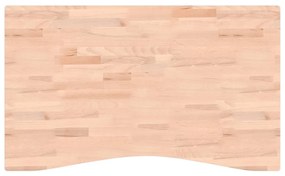 356036 vidaXL Blat de birou, 100x(55-60)x1,5 cm, lemn masiv de fag