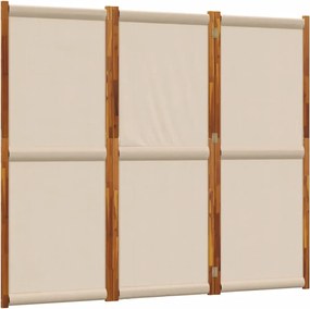 vidaXL Paravan de cameră cu 3 panouri, taupe, 210x180 cm