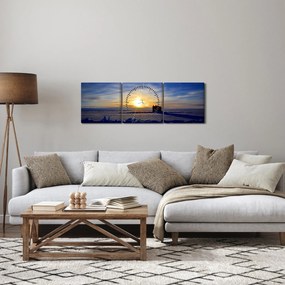 Tablou - peisaj polar (cu ceas) (90x30 cm)
