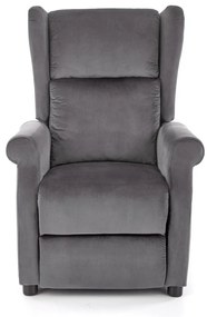 Fotoliu recliner Agustin 2 velvet gri H107 cm