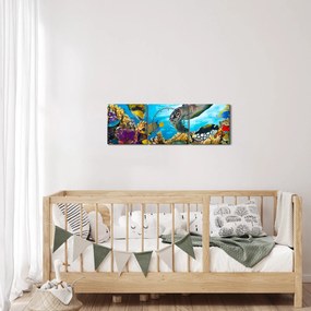 Tablou - Recif de corali (cu ceas) (90x30 cm)