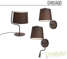 Aplica perete design modern CHICAGO neagra W0194 MX
