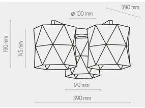 Lustră aplicată SIRO 3xE27/15W/230V albă/argintie