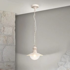 Brilagi - Lampă suspendată de exterior MOLDE, 1xE27/60W, IP44, alb/patină