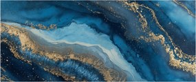 Tablou - Abstracție marmură albastră (120x50 cm)