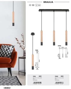 Pendul stil minimalist din lemn Braulia