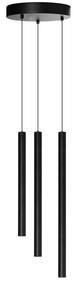 Lustra LED suspendata stil minimalist VERNO 3 negru 4000K
