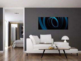Tablou cu linie albastră (120x50 cm)