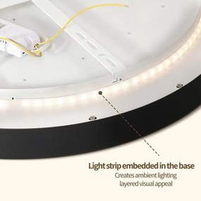 Brilagi - Lampă LED reglabilă GLASS POOL DOUBLE LED/48W/230V 40 cm neagră + telecomandă