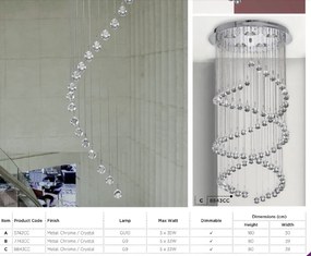 Lustra cristal casa scarii design modern Hallway 5L 5742CC SRT