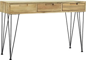 vidaXL Masă consolă, 120x35x76 cm, tec masiv