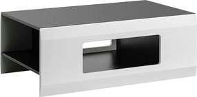 Masuta cafea CLIFF, gri grafit/alb, PAL, 100x61x38 cm