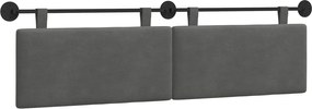 vidaXL Cap de pat suspendat Pe perete Gri închis 170 x 55 x 5 cm