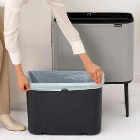 Cos de gunoi Brabantia Bo Touch 1010451, 36 L, Deschidere lina si silentioasa, Deschidere larga, Gri deschis