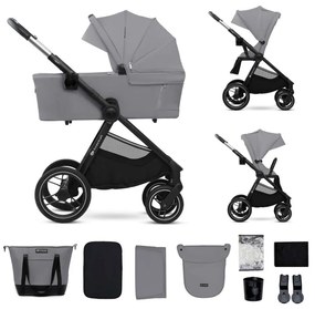 Cărucior de copii combinat 2 în 1 KINDERKRAFT NEA 2 Platinum grey