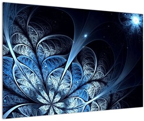 Tablou - Floare albastru închis (90x60 cm)