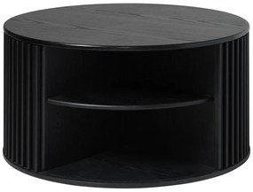 Măsuță de cafea neagră rotundă ø 85 cm Siena – Unique Furniture