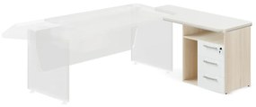 Container andocare TopOffice Premium, dreapta, salcâm deschis / alb