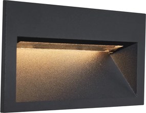 Set de 6 Aplice Moderne Îngropate Negre 16cm Incl. LED IP65 - Mert